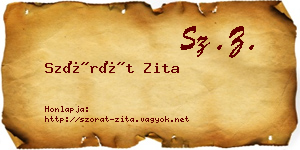 Szórát Zita névjegykártya